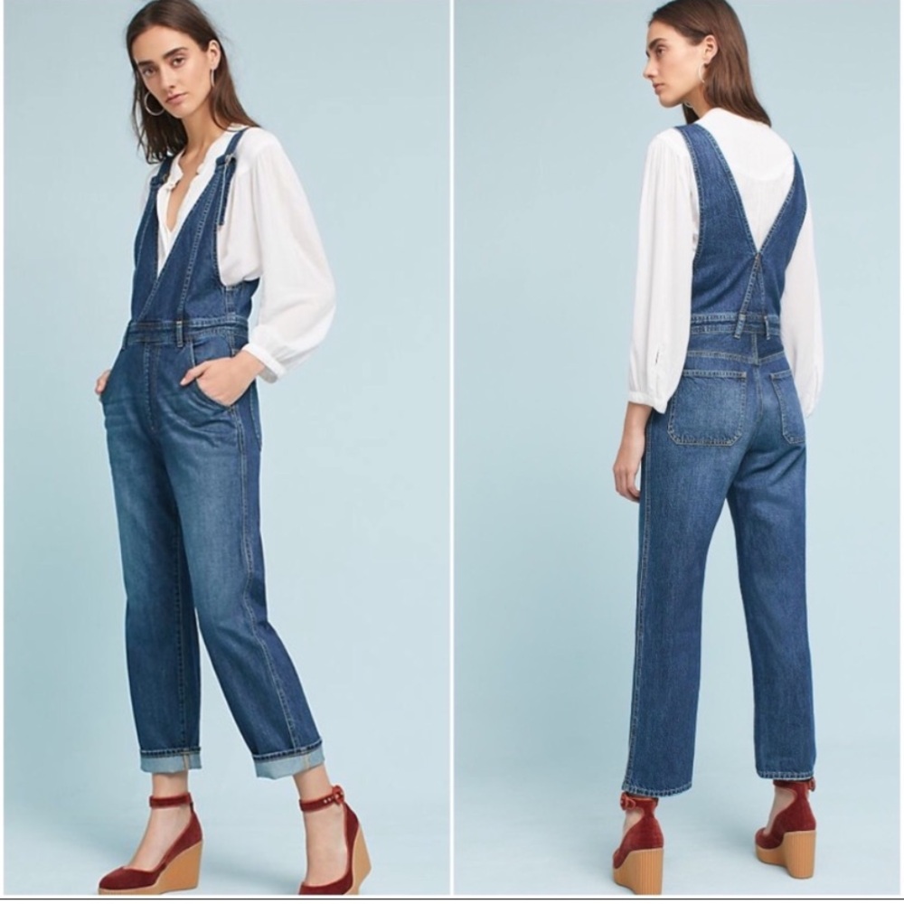 AG Adriano Goldschmied Blue Denim Women's Overalls